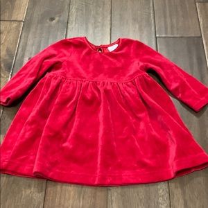 Hanna Anderson NEVER WORN 6-12m red velvet dress